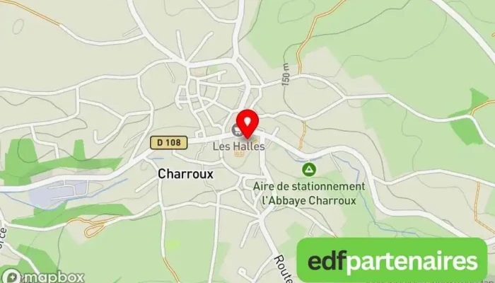 Abbaye De Charroux -  Carte - Charroux