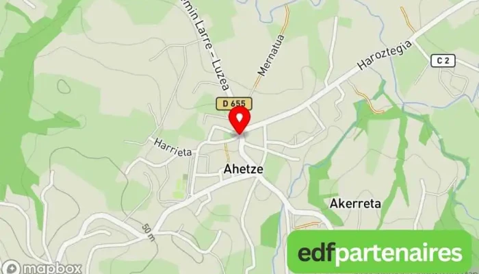 carte de Ahetzeko Herriko Etxea / Mairie d'Ahetze Hôtel de ville à Ahetze