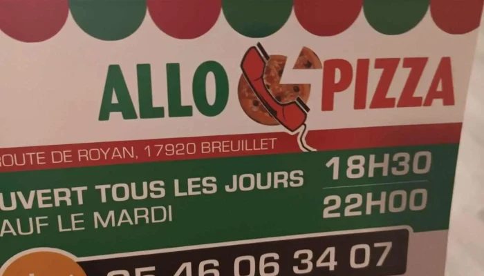 Allo Pizza Restaurant -  Menu - Breuillet
