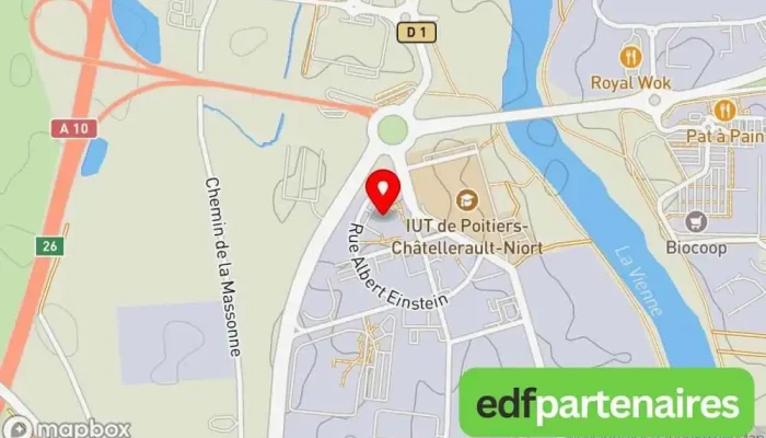 carte de Aquitaine Négoce Auto Vendeur de voitures d'occasion à Châtellerault