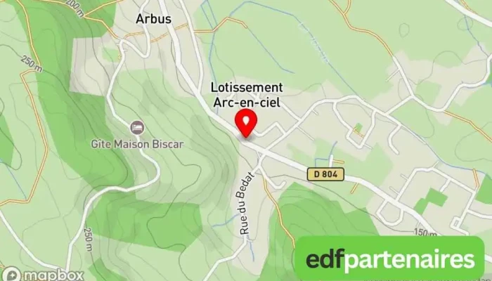 carte de Arbus Larribot Service de transport à Arbus