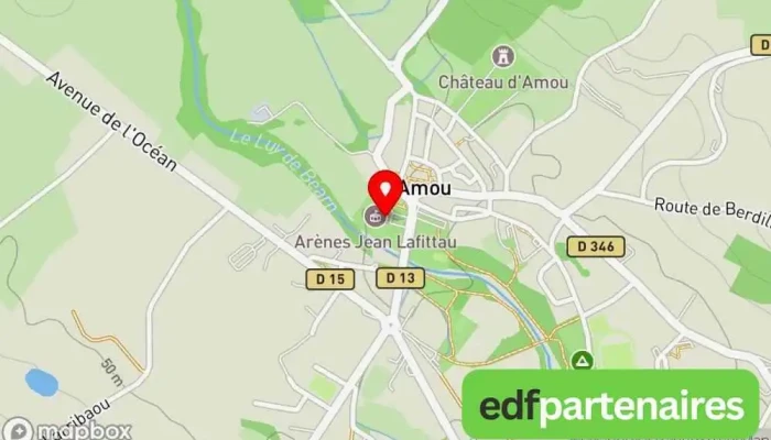 carte de Arènes Jean-Lafittau Arène à Amou