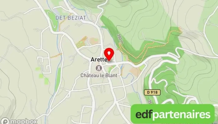 carte de Arette  à Arette