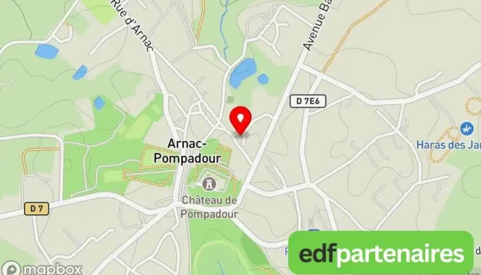 carte de Arnac-Pompadour  à Arnac-Pompadour