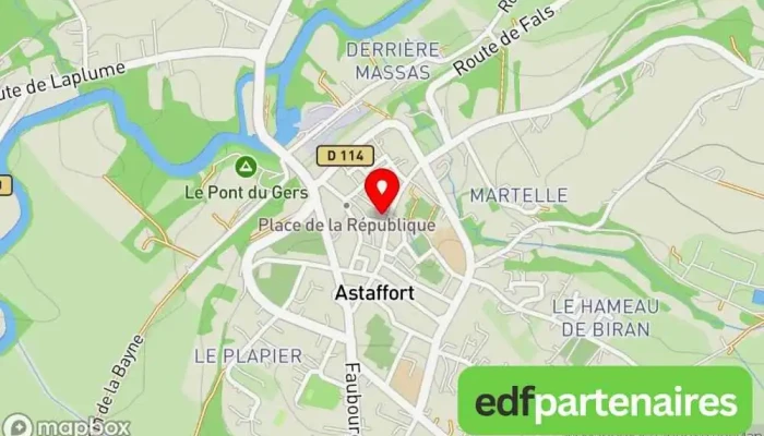 Astaffort -  Carte - Astaffort