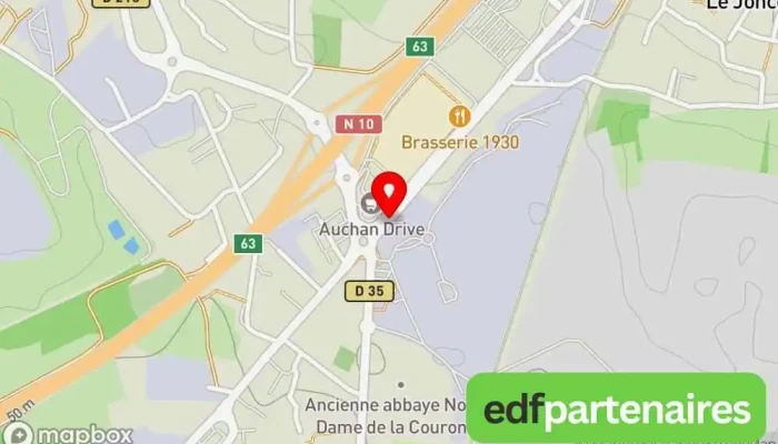 carte de Auchan Drive Angoulême Supermarché à La Couronne