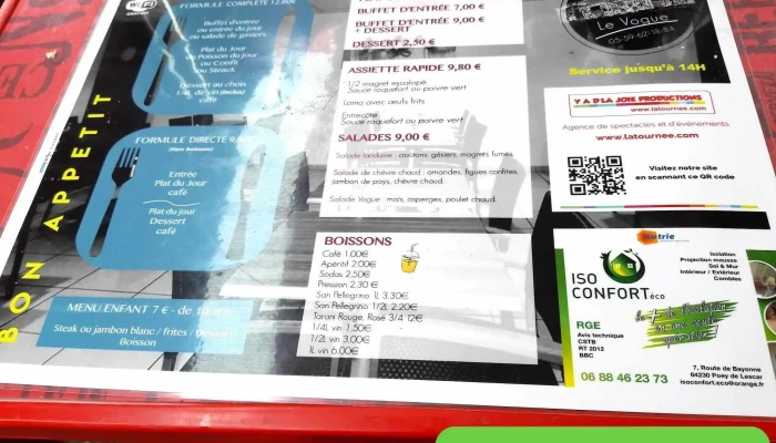 Aux Delices Nayais Menu - Nay