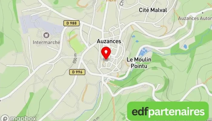 Auzances -  Carte - Auzances