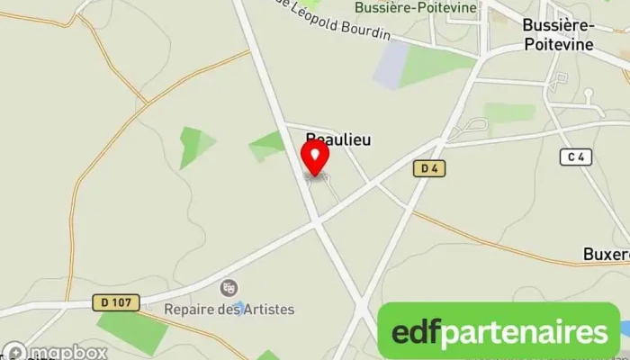Avia -    Bussiere Poitevine Carte - Val-d'oire-et-gartempe
