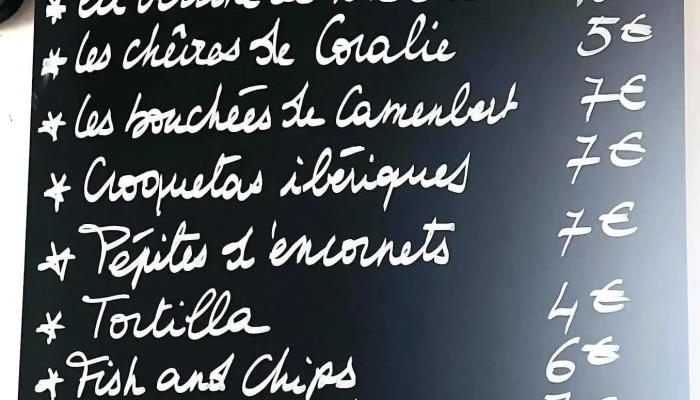 Bar Gouaillardeu -  Menu - Arette