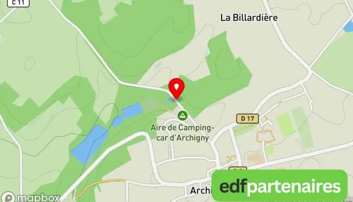 carte de Base de Loisirs Arboretum Parc à Archigny