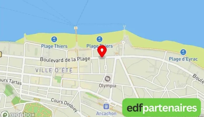 carte de Beach Bikes Service de location de vélo, Magasin de vélos, Magasin de vélos électriques, Magasin de vélos d'occasion à Arcachon