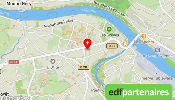 carte de Bergereau Librairie à Aixe-sur-Vienne