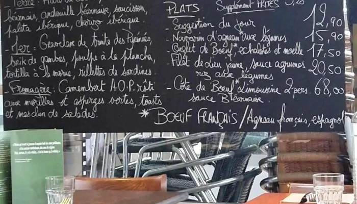 Bistrot Les Tontons -  Menu - Artix