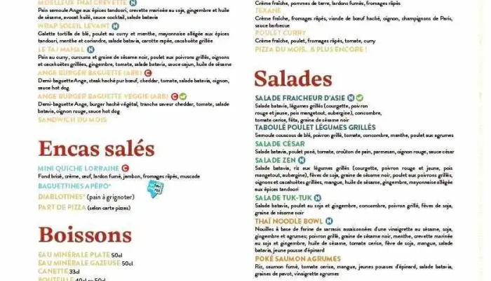 Boulangerie Ange -  Menu - Châtellerault