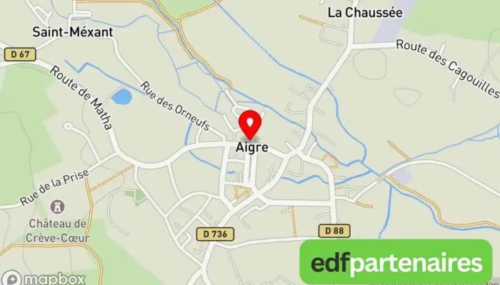 carte de Café du Commerce Café à Aigre