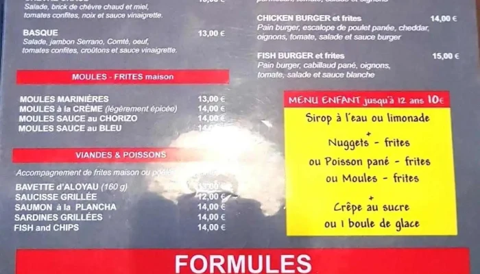 Cafe Restaurant Le Commerce Menu - Arcachon