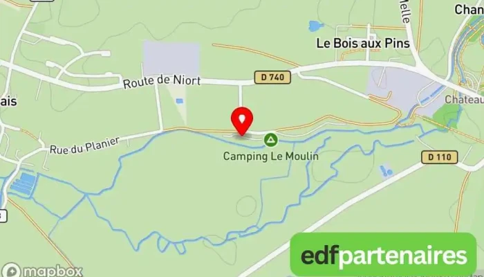 Camping Le Moulin -  Carte - Chef-boutonne
