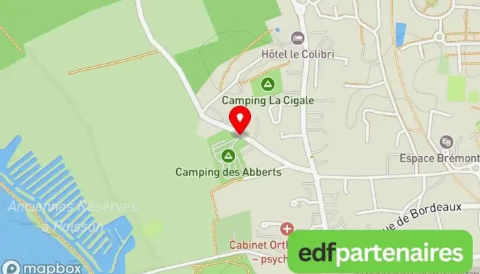 Camping Les Abberts -  Carte - Arès