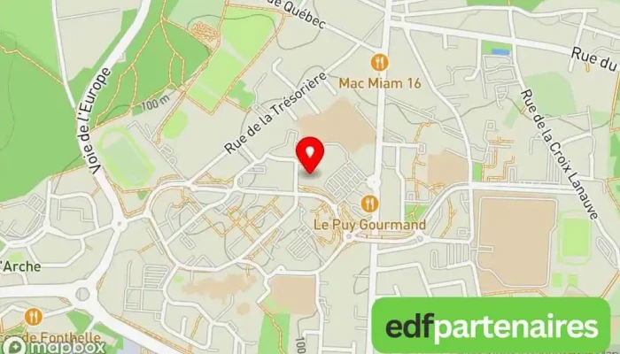carte de Centre commercial Village Plein Sud Centre commercial, Station-service à Angoulême
