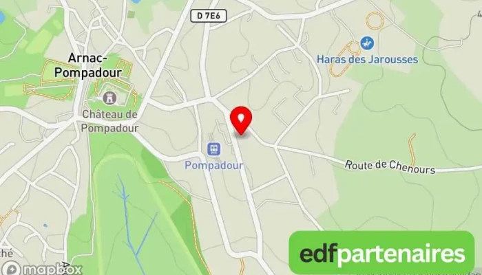 carte de Centre contrôle technique DEKRA Centre de contrôle technique à Arnac-Pompadour