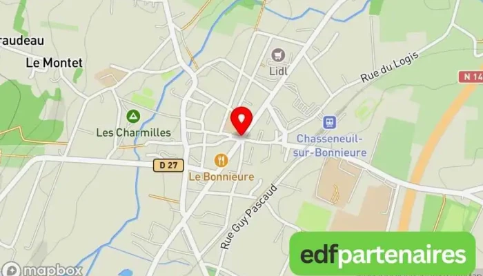Chasseneuil -  Sur Bonnieure Carte - Chasseneuil-sur-bonnieure