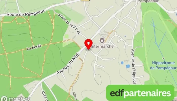 carte de CTA19 Contrôle Technique Pompadour Saint-Sornin-Lavolps Auto et Moto Centre de contrôle technique, Service de contrôle technique automobile à Saint-Sornin-Lavolps