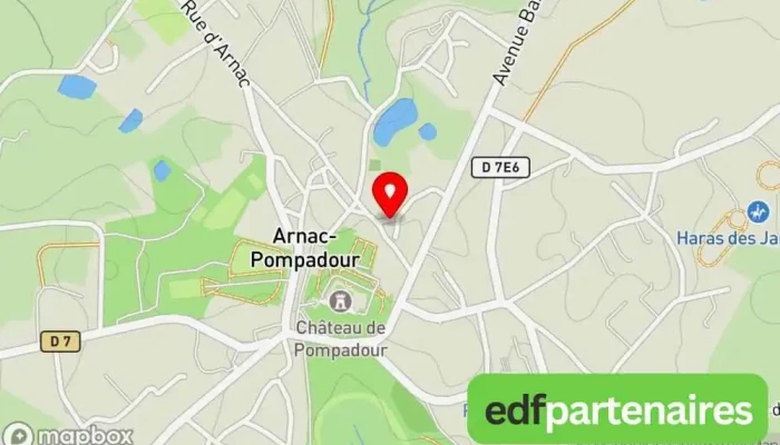 carte de Église Saint-Pierre-et-Saint-Pardoux d'Arnac-Pompadour Église à Arnac-Pompadour