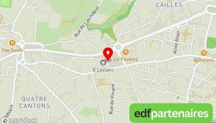 carte de E.Leclerc ANGLET Hypermarché, Magasin d'électroménager, Boulangerie, Boucherie-charcuterie, Produits laitiers, Poissonnerie, Marché de produits frais, Primeur, Épicerie, Magasin d'alimentation bio à Anglet