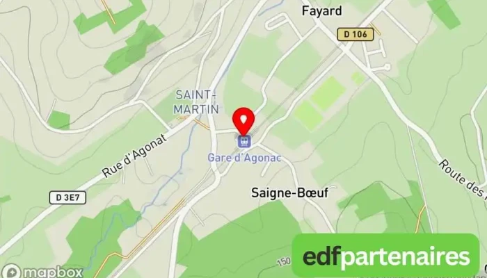 carte de Gare de Agonac Gare à Agonac