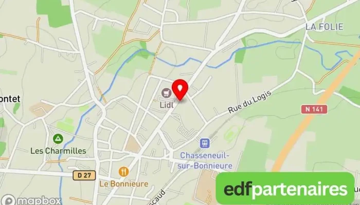 Gitem -  Carte - Chasseneuil-sur-bonnieure