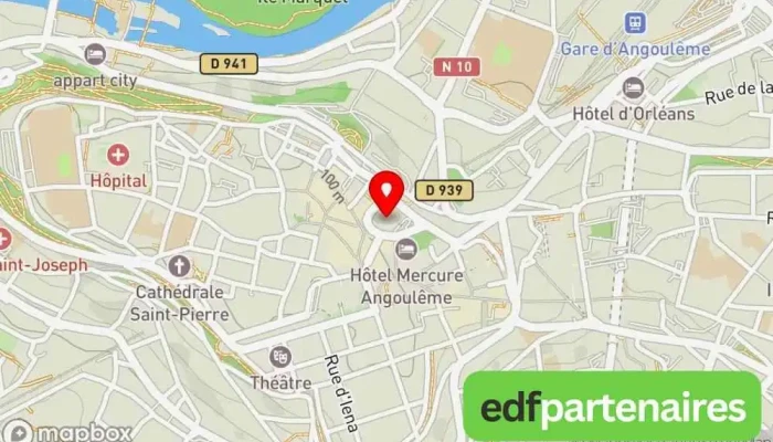 carte de Halles d'Angoulême Marché alimentaire à Angoulême