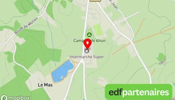 carte de Intermarché SUPER Ahun Supermarché, Boulangerie, Boucherie-charcuterie, Produits laitiers, Poissonnerie, Marché de produits frais, Magasin de produits surgelés, Épicerie, Magasin de vins et spiritueux, Magasin d'alimentation bio à Ahun