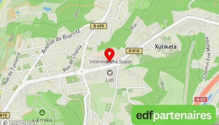 carte de Intermarché SUPER Bidart Supermarché, Boulangerie, Boucherie-charcuterie, Produits laitiers, Poissonnerie, Marché de produits frais, Magasin de produits surgelés, Épicerie, Magasin de vins et spiritueux, Magasin d'alimentation bio à Bidart