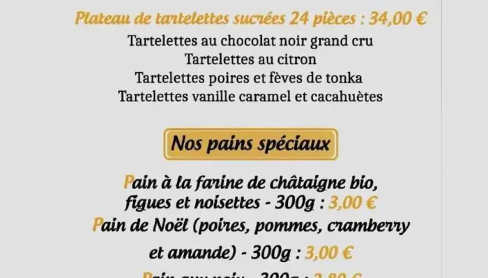 L Epi Du Roy Menu - Aiguillon