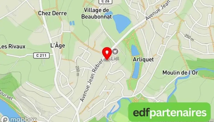 carte de La Boîte à Grenier Dépôt-vente à Aixe-sur-Vienne