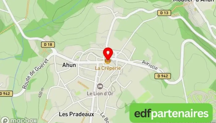 carte de La crêperie Crêperie, Restaurant français, Restaurant italien, Restaurant de plats à emporter, Pizzeria, Restaurant à Ahun