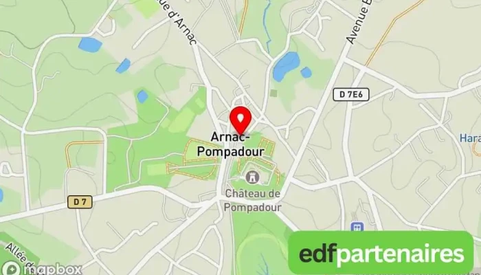 carte de La Poste - Centre d’examen du code de la route Centre d'examen de conduite, Service d'évaluations pédagogiques, École technique à Arnac-Pompadour