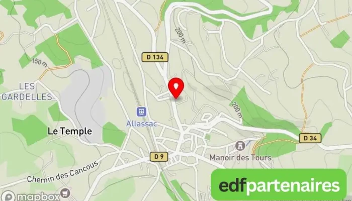 carte de La Poste Poste à Allassac