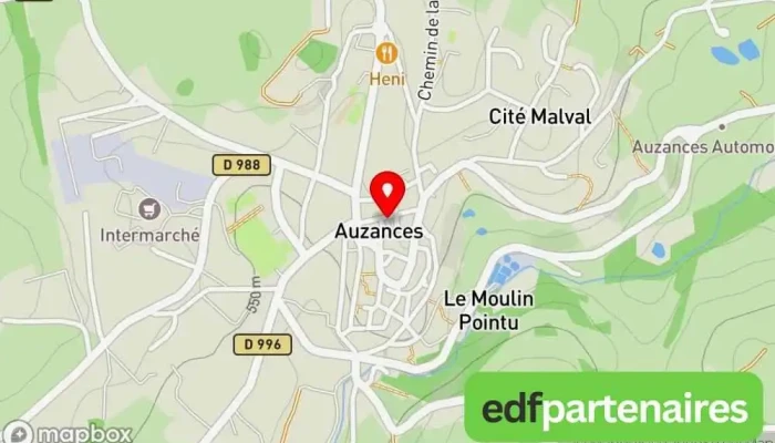 La Poste -  Carte - Auzances
