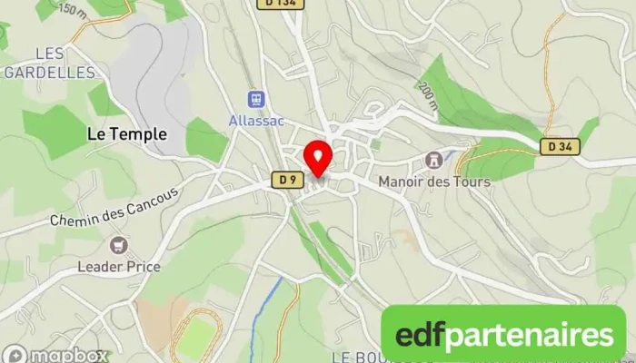 carte de La P'tite Boutique d'Allassac Magasin de vêtements pour femmes à Allassac