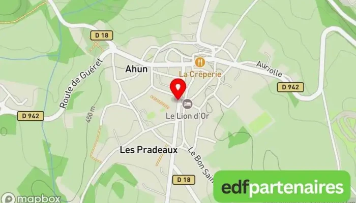 carte de Lafont Service de taxi à Ahun