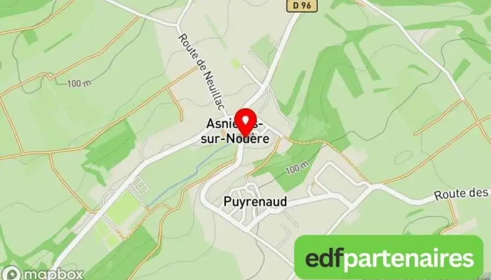 Le 22 -  Carte - Asnières-sur-nouère