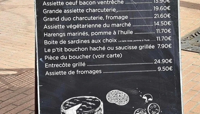 Le Bouchon Du Marche Menu - Arcachon