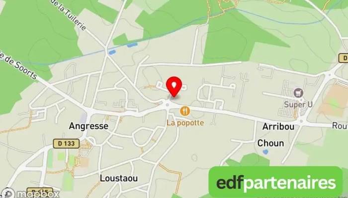 carte de Le Fournil d'Angresse Boulangerie à Angresse