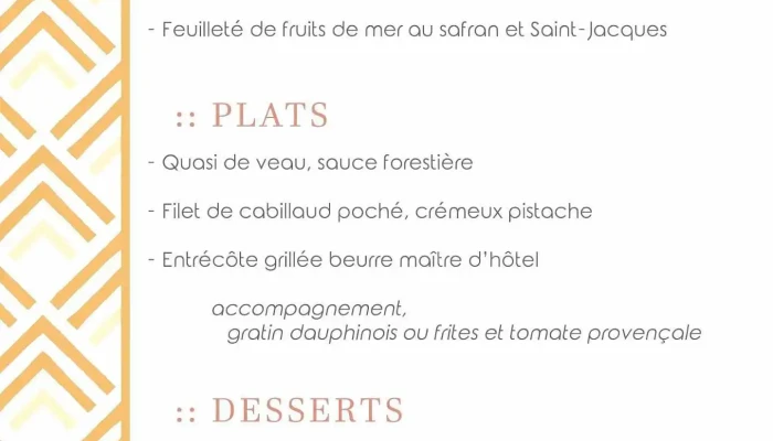 Le Kitch -  Menu - Artix