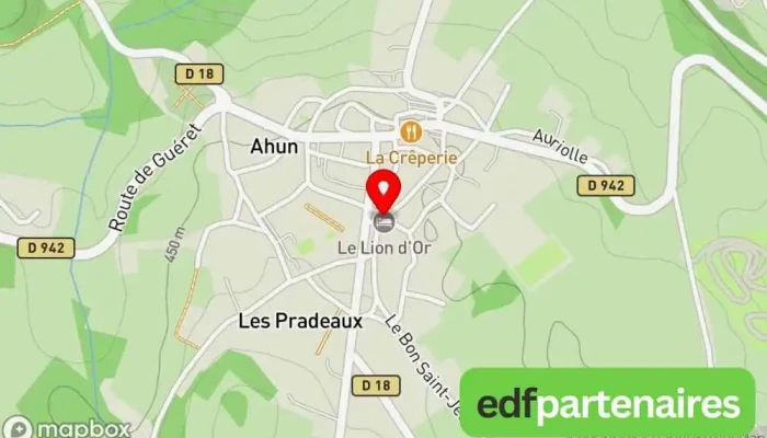 carte de Le mistral Hôtel à Ahun