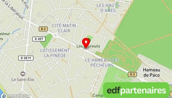 Le Pitey -  Carte - Arès
