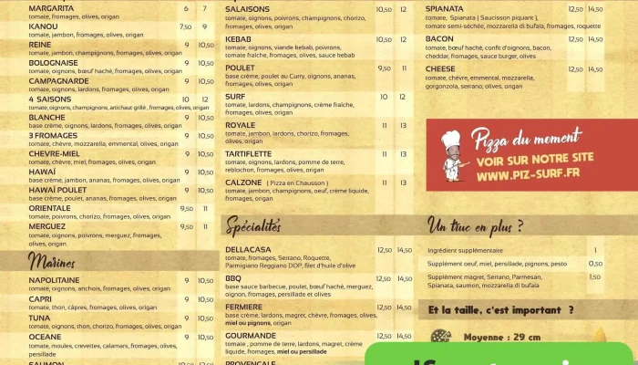 Le Piz -  Surf Menu - Arès