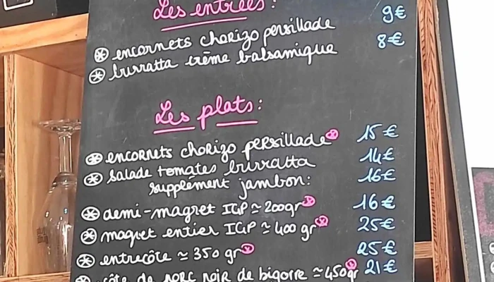 Le Ruisseau -  Menu - Audenge